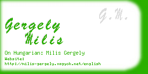 gergely milis business card